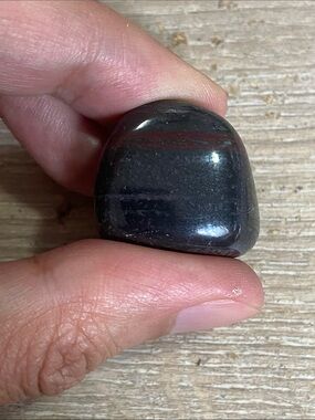 Polished Hematite Stone with Red Band
